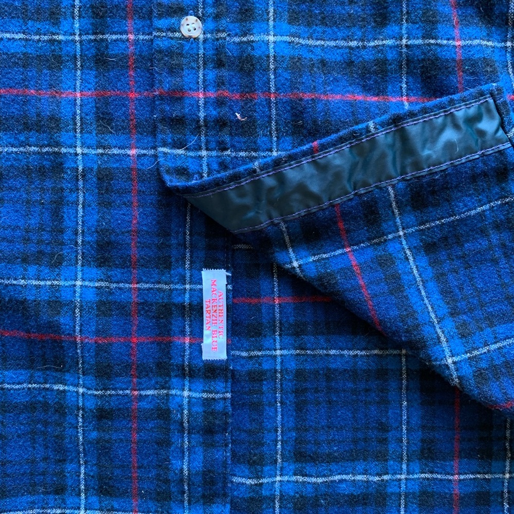 1980’s Pendleton Authentic Mackenzie Blue Tartan … - image 6